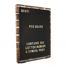 Box 51 Peg Board - 350 Letters, Numbers and Symbol Pegs 5055964703288  391817058343